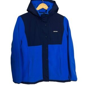 Lands’ End Jacket Women’s‎ Size Medium (10-12) Fleece Hooded Blue Full Zip Coat